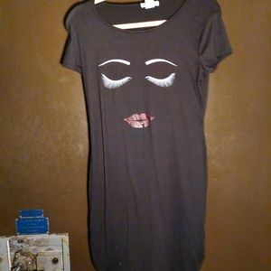 Dress with makeup face